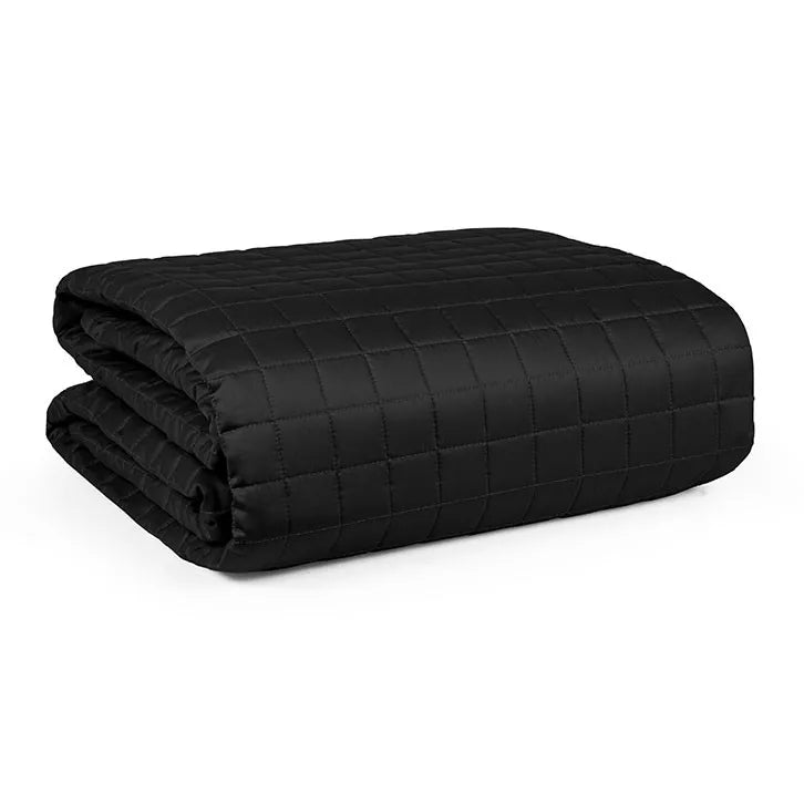 Trapuntina leggera in raso di cotone colore Nero