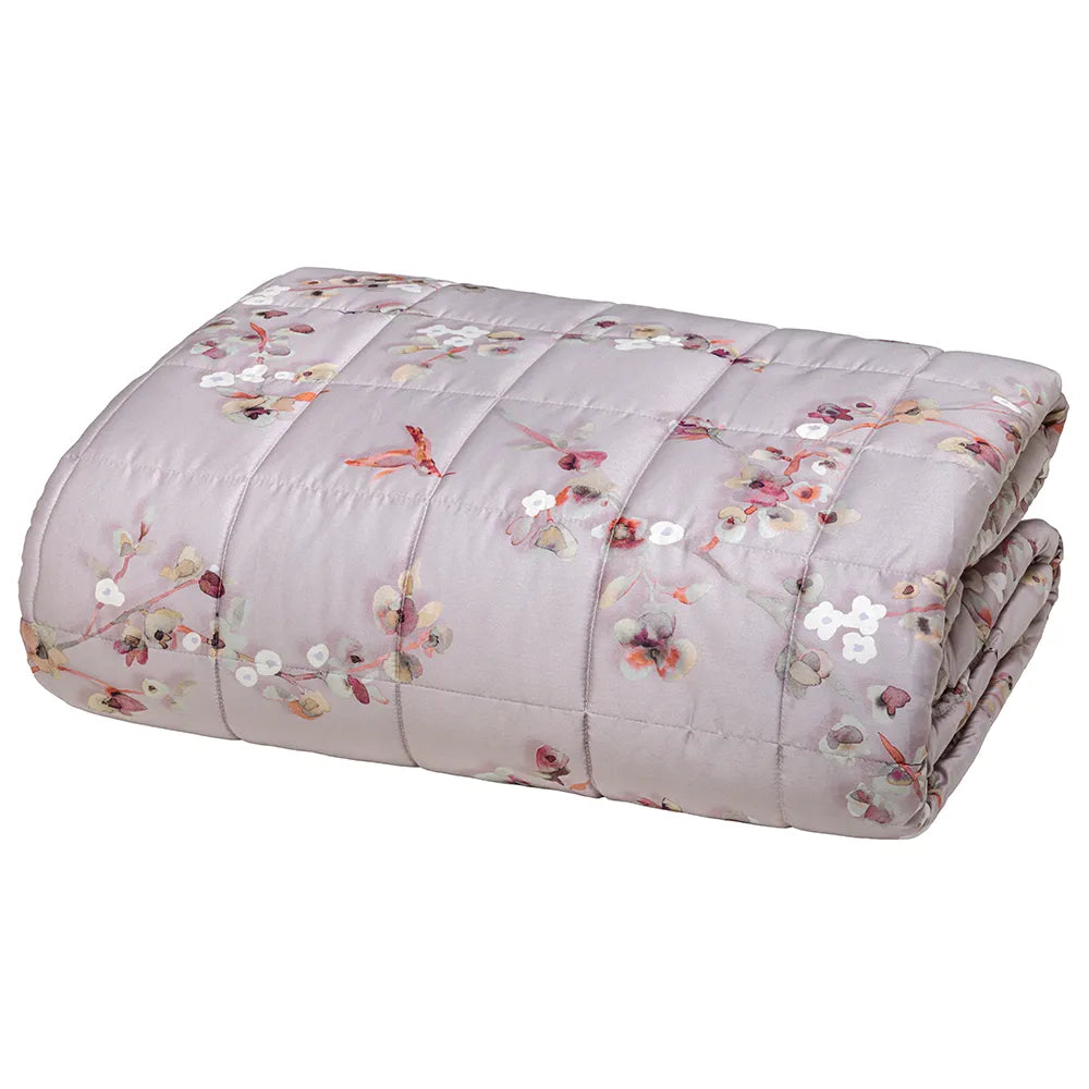 Trapuntino leggero in raso di cotone Almond Cipria