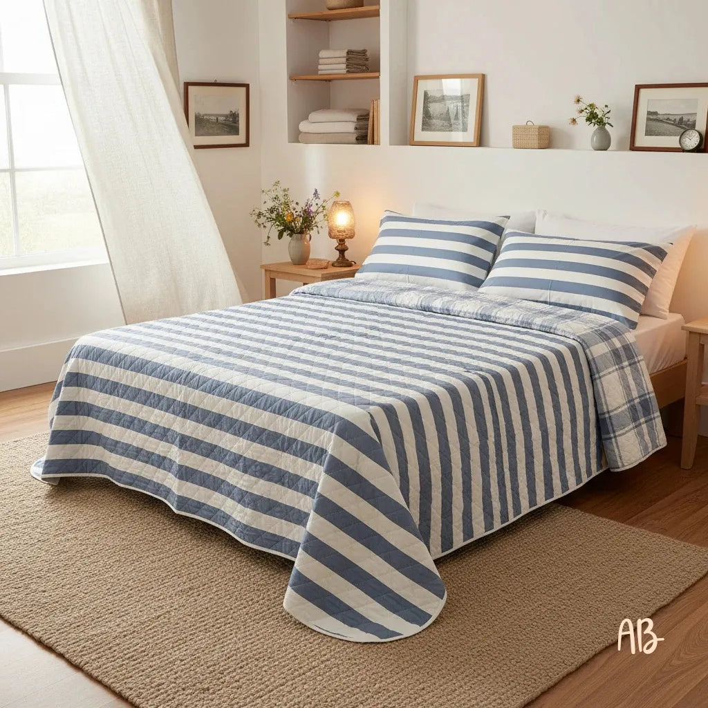 Trapuntino Lumiere double face in cotone Denim